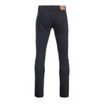 Striated Skinny-Stretch Cotton Pants // Black (28WX30L)