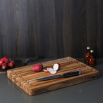Traditional Carving Board with Hand Grips & Juice Canal