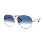 Oliver Peoples // Men's Rockmore OV1218S50363F Sunglasses // Silver + Blue Gradient