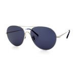 Oliver Peoples // Men's OV1218S-5063R5 Sunglasses // Brushed Silver + Blue