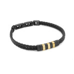 Double Strand Bracelet // Gold + Black
