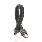 Vintage Design Detailed Bracelet // Black (7.7"L)