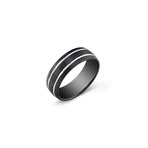 Stainless Steel Black IP Tiffany Band (5)