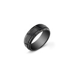 Black IP Stainless Steel Striped Band (9)