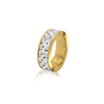 Yellow Plated Brushed + Polished Ring (8)