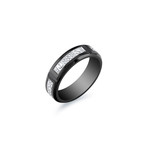 Stainless Steel Ring // Black + White // 6mm (8)
