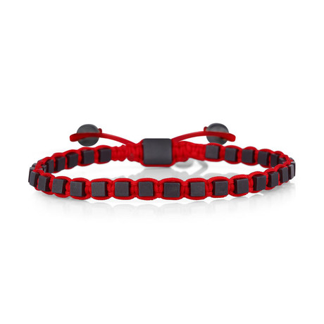 Cube Bracelet // Red + Black