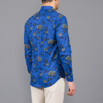 Edison Linen Button Up Shirt // Indigo (M)
