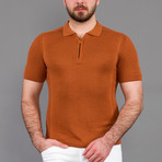 Carlos Tricot Polo Linen Shirt // Tobacco (S)
