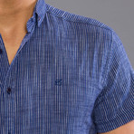 Fenway Short Sleeve Button Up Shirt // Dark Blue (L)