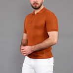 Carlos Tricot Polo Linen Shirt // Tobacco (S)