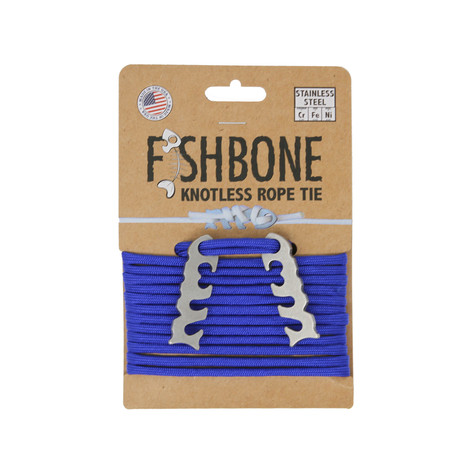 Fish Bone // Stainless Steel + 10' Paracord // 2 Pack (Black)