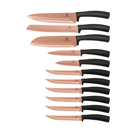 11 piece Knife Set // Rose Gold