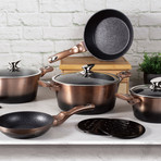 10 piece Cookware Set // Metallic Line Rose Gold Noir Edition