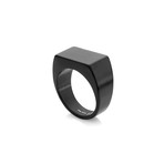 Black IP Matte Stainless Steel Signet Ring (10)