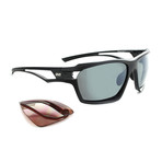 Variant Polarized Sunglasses // Black Two-Tone // Interchangeable Lenses
