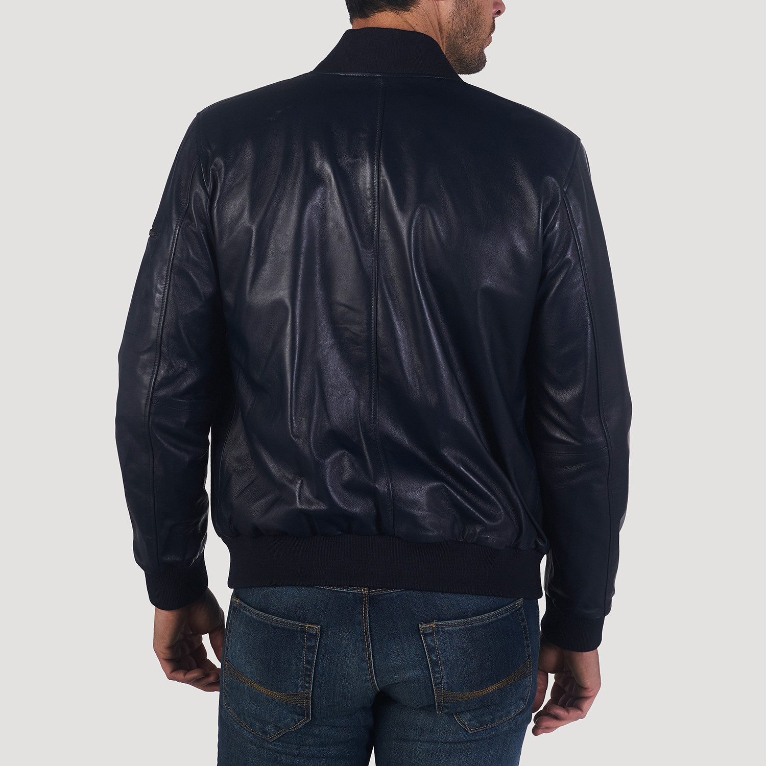 Drake Leather Jacket // Navy Blue (S) - Giorgio di Mare - Touch of Modern