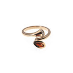 Bulgari Diva's Dream 18k Rose Gold Diamond + Carnelian Ring // Ring Size: 7