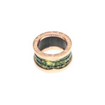 Bulgari 18k Rose Gold + Green Marble B.Zero 1 Ring // Ring Size: 5.25