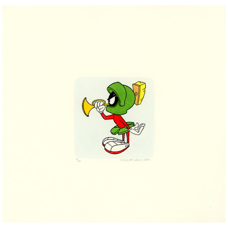 Marvin The Martian Hand Painted Sowa & Reiser Etching #D/500 (Unframed)