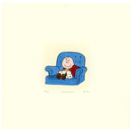 Charlie Brown + Snoopy // Couch // Hand Painted Sowa & Reiser Etching (Unframed)