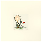 Charlie Brown + Snoopy // Hugs // Hand Painted Sowa & Reiser Etching (Unframed)