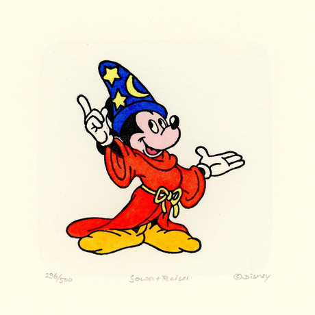 Mickey Mouse // Fantasia // Hand Painted Sowa & Reiser Etching #D/500 (Unframed)