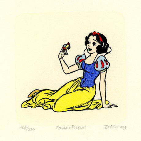 Snow White Hand Painted Sowa & Reiser Etching #D/500 (Unframed)