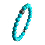 Turquoise Stone Bracelet // Blue