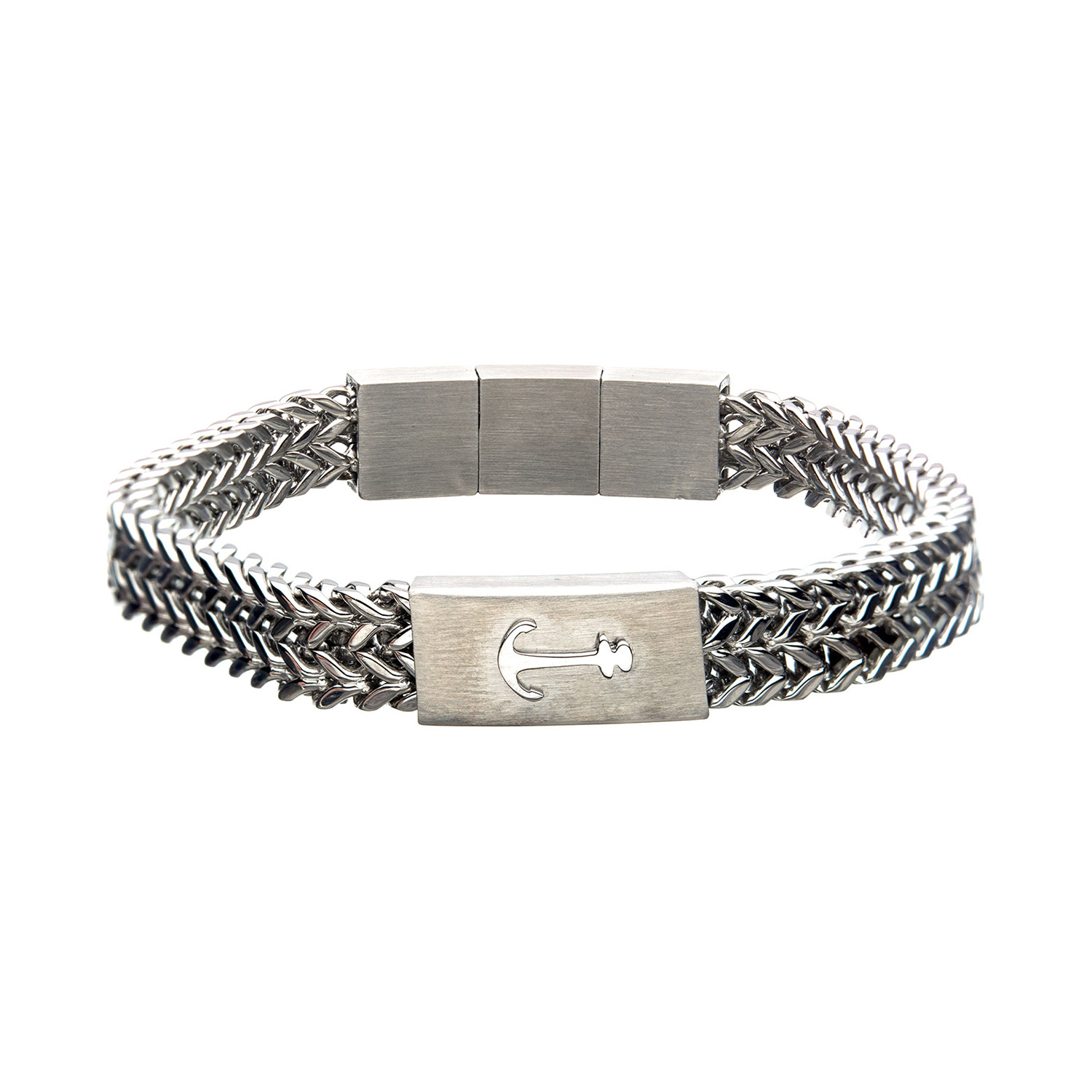 Franco Chain Anchor Bracelet // Silver - Inox - Touch of Modern