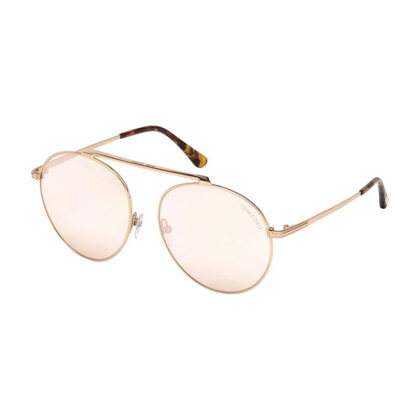 Women's Simone Sunglasses // Gold + Pink