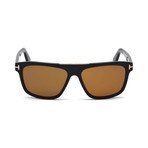 Men's Cecillo Sunglasses // Black + Brown Gradient