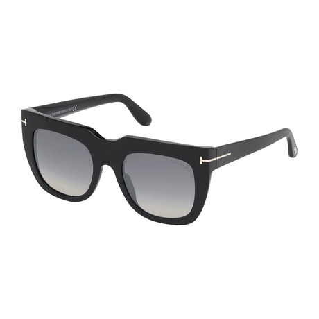 Women's Thea Sunglasses // Black + Smoke Gradient
