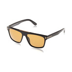 Men's Cecillo Sunglasses // Black + Brown Gradient