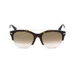 Women's Adrienne Sunglasses // Dark Havana Gold + Brown Gradient