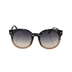 Women's Janina Sunglasses // Gray + Violet Gradient