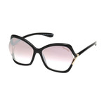 Women's Astrid Sunglasses // Shiny Black + Mirrored Violet