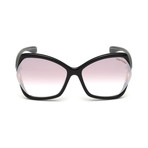Women's Astrid Sunglasses // Shiny Black + Mirrored Violet