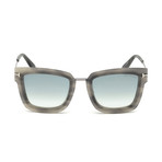 Women's Lara Sunglasses // Gray Havana + Blue Mirror