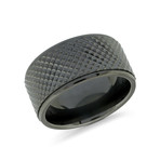 Polished Stud Comfort Fit Ring (8.5)