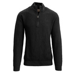 Jarvis Quarter Zip Sweater // Black (S)