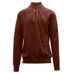 Quail Quarter Zip Sweater // Terracotta (M)