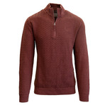 Jarvis Quarter Zip Sweater // Terracotta (L)