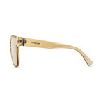 Unisex Stranz Sunglasses // Light Tan + Bronze Gradient Silver Chrome
