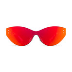 Unisex Alt Taffey Sunglasses // Black + Gray Red Chrome