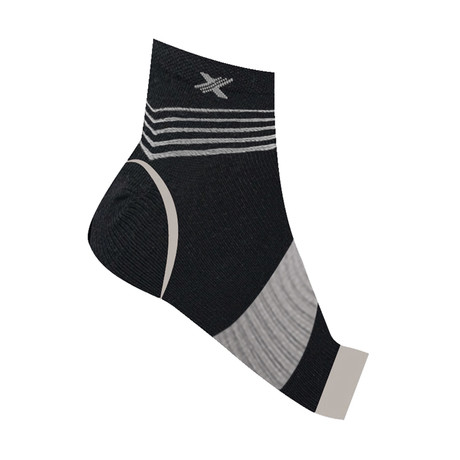 Ultra V-Striped Ankle Compression Sleeves // 1-Pair // Gray (Small / Medium)