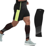 Ultra V-Striped Copper-Infused Calf Compression Sleeve // 1-Pair // Gray (Small / Medium)