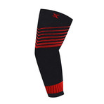 Ultra V-Striped Compression Elbow Sleeve // 1-Pair // Red (Large / X-Large)
