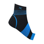 Ultra V-Striped Ankle Compression Sleeves // 1-Pair // Blue (Small / Medium)