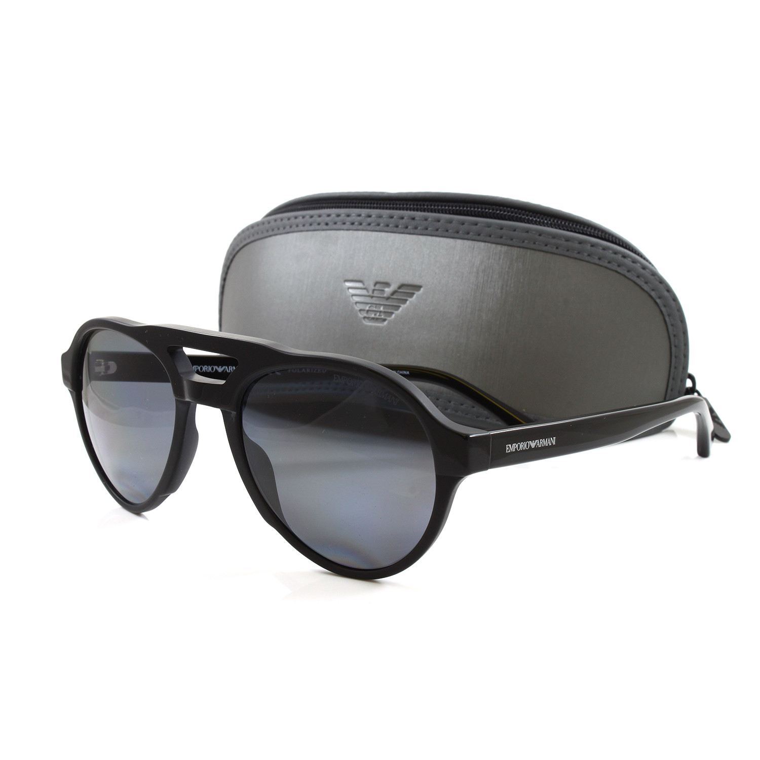 Emporio Armani // Men's EA4128 Polarized Sunglasses // Matte Black ...
